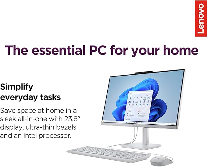 Lenovo IdeaCentre Everyday Tasks 24" Full HD All-in-One Desktop Computer • - Image 2