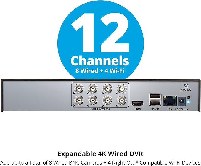 Night Owl 2-Way Audio 12 Channel DVR Video Home Security Camera System - Image 6