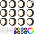 Yiliaw 12 Pack LED Puck Lights Remote Control 16 Color Changeable Under Cabinet by Yiliaw