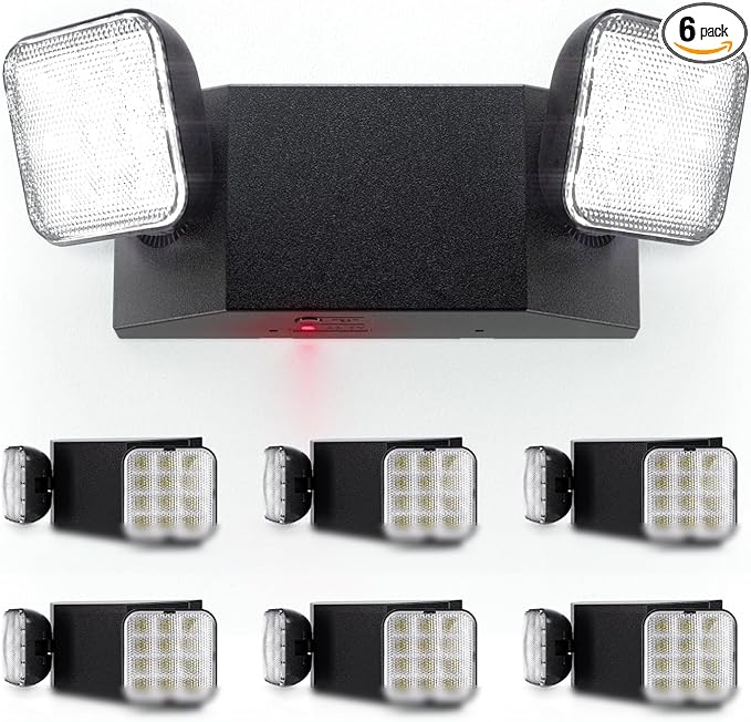 Sunco 6 Pack LED Emergency Lights, Commercial Lighting by SuncoLighting