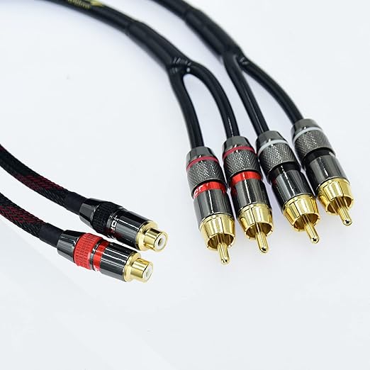 Arklove 20ft Shielded RCA Splitter Subwoofer Stereo Audio Video Cable 1 Female - Image 3