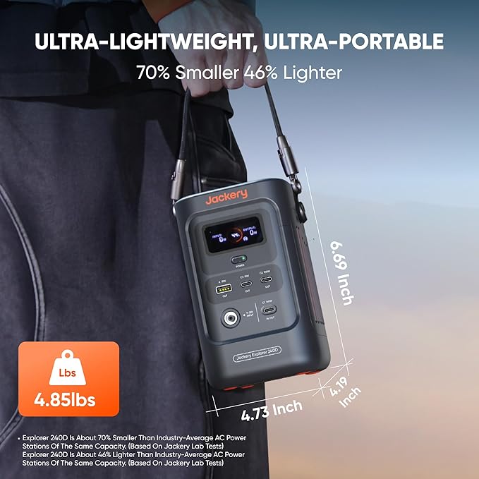 Jackery Explorer 240D Power Bank and 40W Solar Panel, LiFePO4 Battery Portable - Image 7