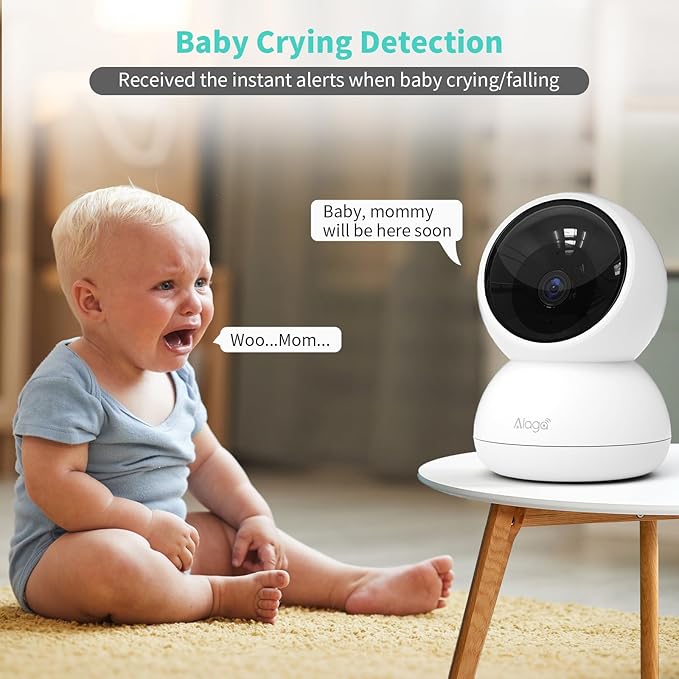 Alaga 3K Indoor Security Camera, 5G and 2.4G WiFi, 360° Pan and Tilt, AI Human - Image 4