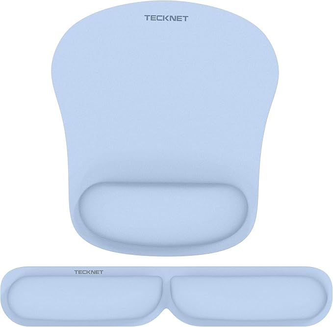 TECKNET Ergonomic Keyboard Wrist Rest and Mouse Pad, Foldable Memory Foam Wrist by Tecknet