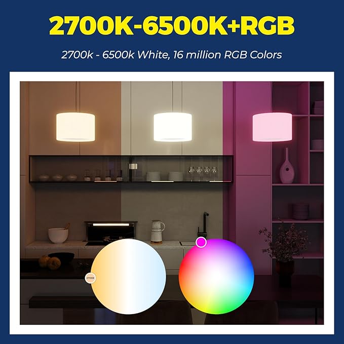 Lightinginside Smart Light Bulbs 60W Equivalent, WiFi Smart Bulb Compatible - Image 4