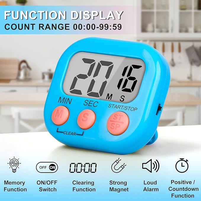 ZILLEEN Classroom Timer for Kids Teachers 6 Pack Digital Timers - Image 2