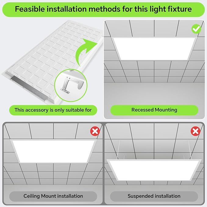 SLAclite 4 Pack 2x4 LED Flat Panel Light 50/40/35/30/25W 6500lm Adjustable - Image 7