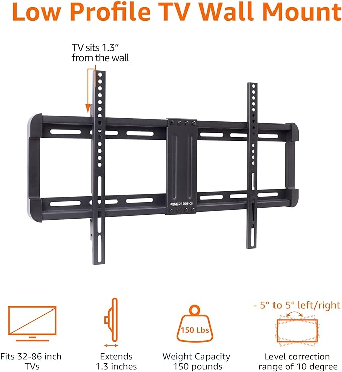 Amazon Basics Low Profile TV Wall Mount - Image 4
