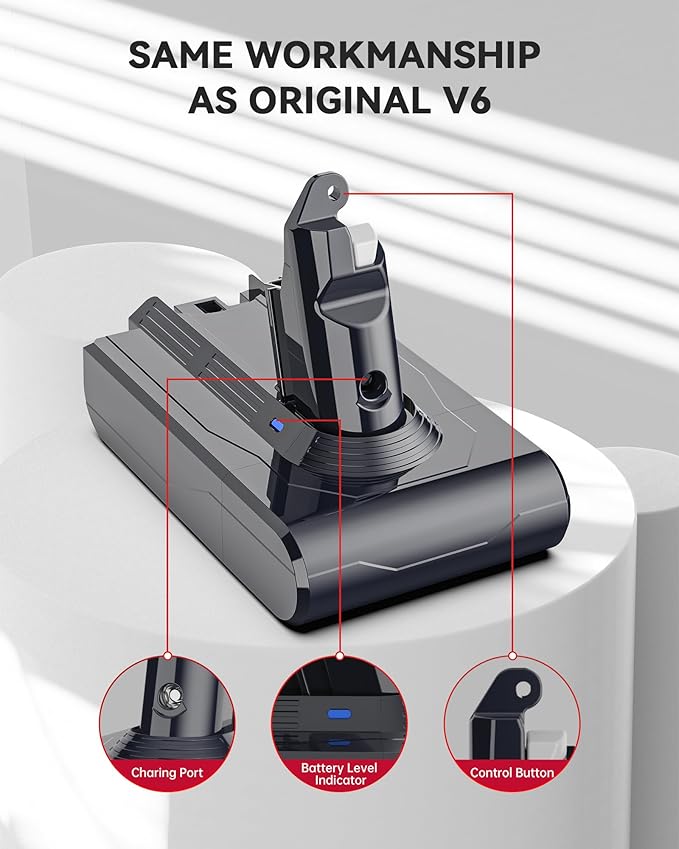Morpilot Battery Replacement for V6, 21.6V 8000mAh Li-ion Battery Compatible - Image 7