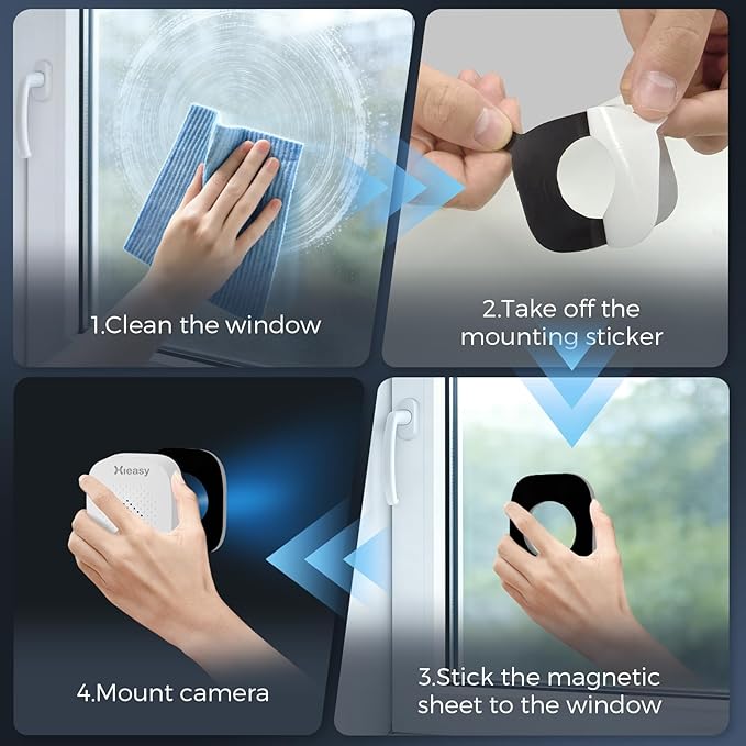 abetap 5MP 3K Window Camera, Enhanced Color Night Vision, Strong Magnetic Mount - Image 2