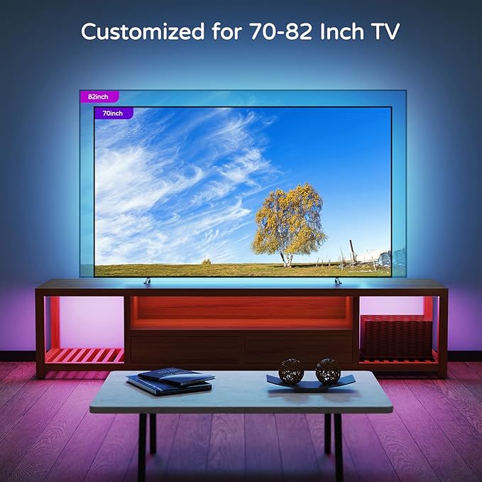 HAMLITE Led Lights for TV 70 75 80 82 Inches, 18Ft USB TV LED Backlight Behind - Image 7