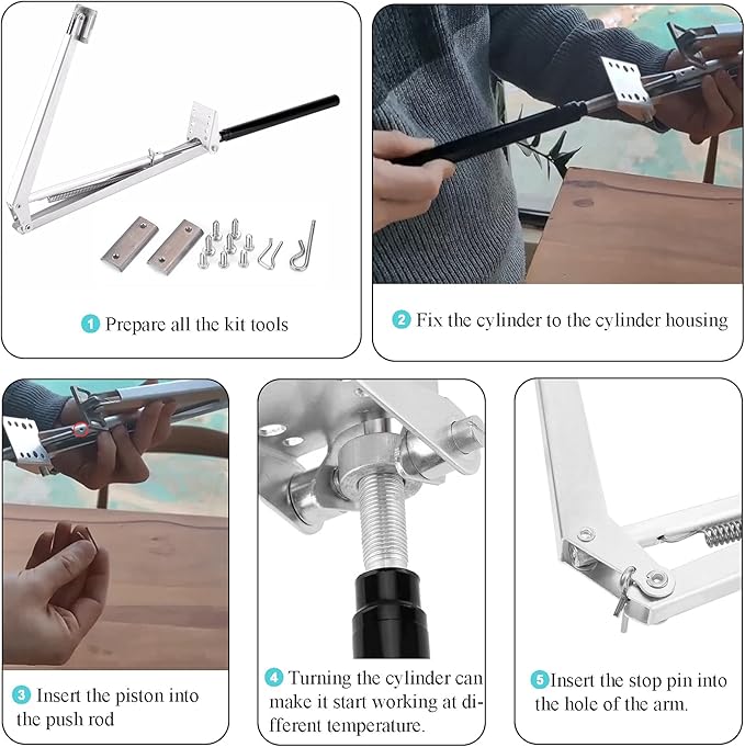Auto Vent Opener Automatic Greenhouse Window Opener Cylinder Roof Vent Opener - Image 4