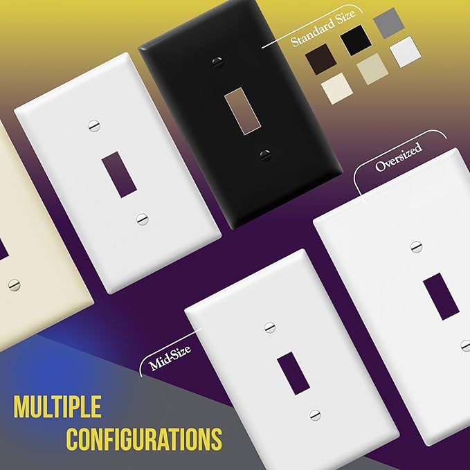 ENERLITES Double Toggle Switch Cover, Two Gang Light Switch Wall Plate - Image 7