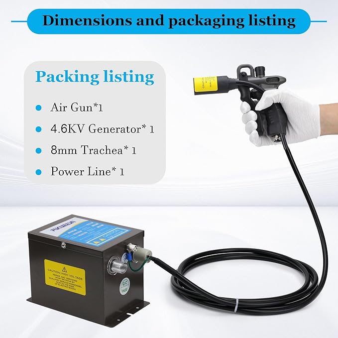 Fukueesn Anti Static Ionizing Air Gun 4.6KV upgrade Static Eliminator Anti - Image 5