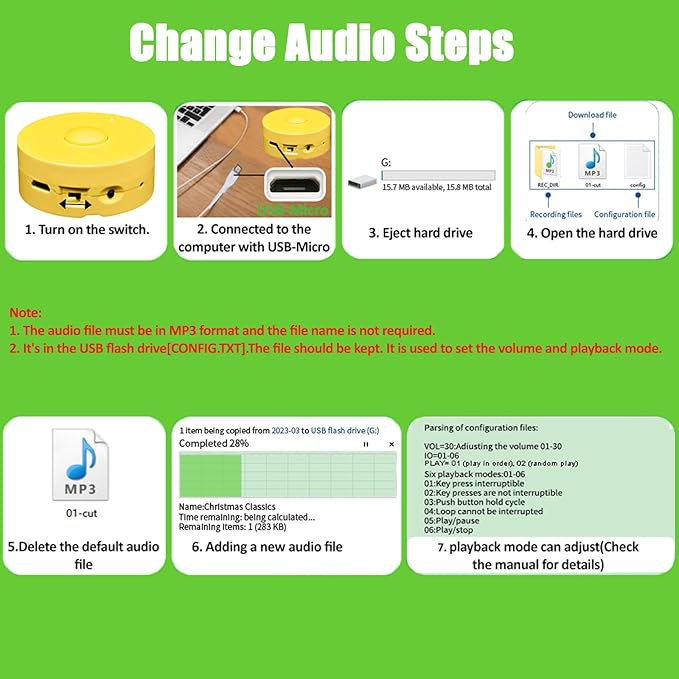 JRGKJCP 16 Minutes Voice Recorder, Record Custom Message - Image 4