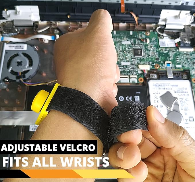 Safe ESD Anti Static Wrist Strap Band Long Earthing Wristband Grounding Bracelet - Image 2