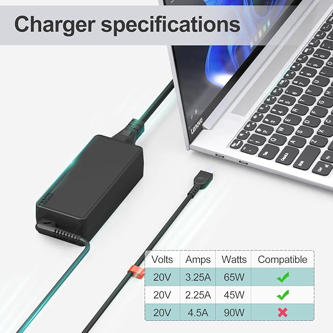 65W USB-C Laptop Charger Compatible - Image 3