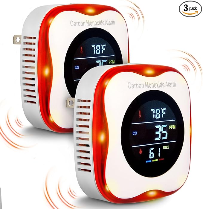 Vzmcov Plug-in Carbon Monoxide Detector by Vzmcov