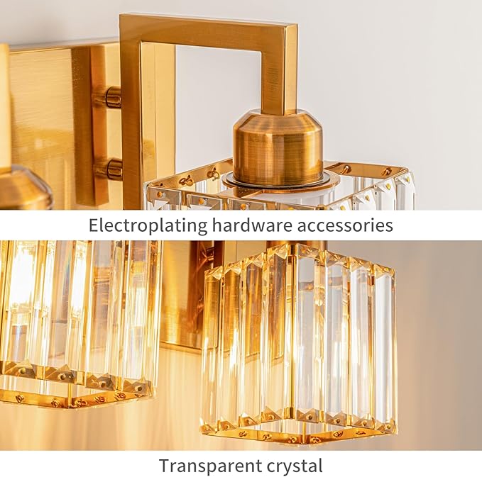 FDPBY Modern Bathroom Vanity Light 5-Lights Chrome Crystal Wall Lamp Bathroom - Image 5