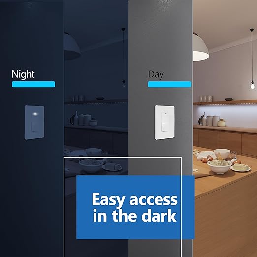 LIDER Minimalist Design Matte Finish Lighted Decorator Switch - Image 7