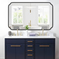 White 30"x48" Bathroom Mirror for Wall, Large Bathroom Vanity Mirror, Rounded by FerytangeHome