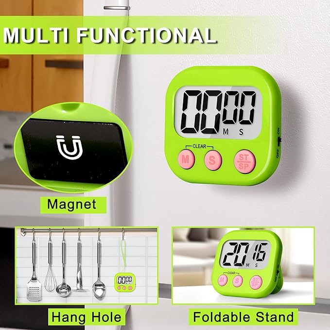 ZILLEEN Classroom Timer for Kids Teachers 4 Pack Digital Timers - Image 3