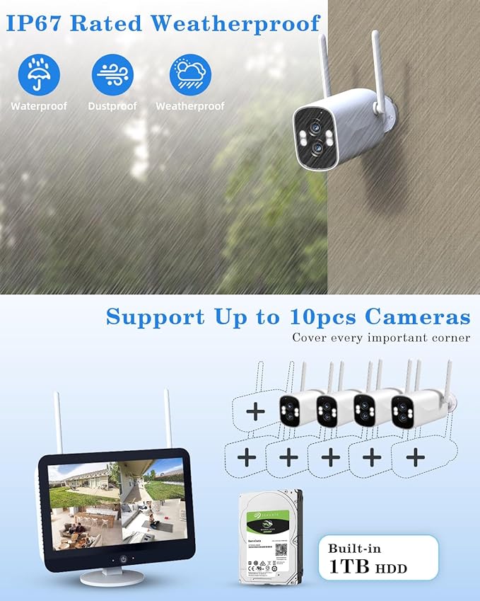 ZHXINSD Home Wireless Security Camera System - Image 7