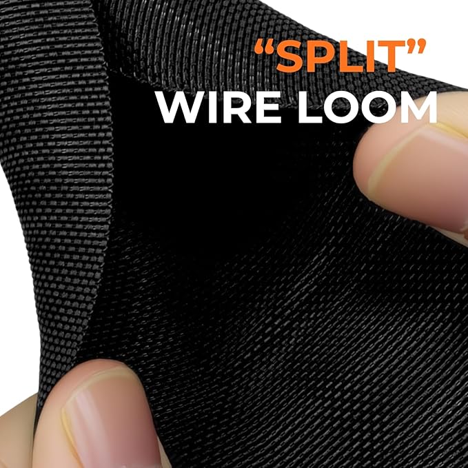 HOLED 5/8 inch Split Braided Cable Management Sleeve - Image 3