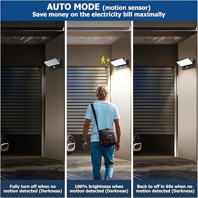 rosykite Motion Sensor Outdoor Wall Pack Lights, 40W Acrylic LED Porch Lights - Image 7