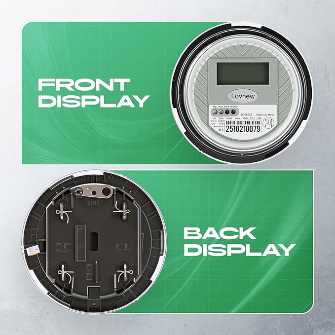 RV Digital Electric Meter, 120V 2 Wire kWh Watt Power Meter - Image 5