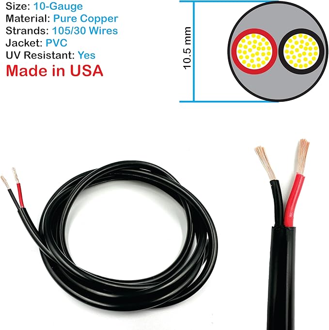 NATIONAL Wire & Cable – 10 AWG 2-Conductor Premium Copper Wire, 100 ft - Image 2