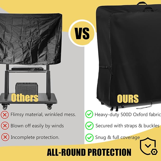 Hdenmist Outdoor TV Cover 50 Inch Weatherproof, Waterproof Outdoor TV Stand - Image 4