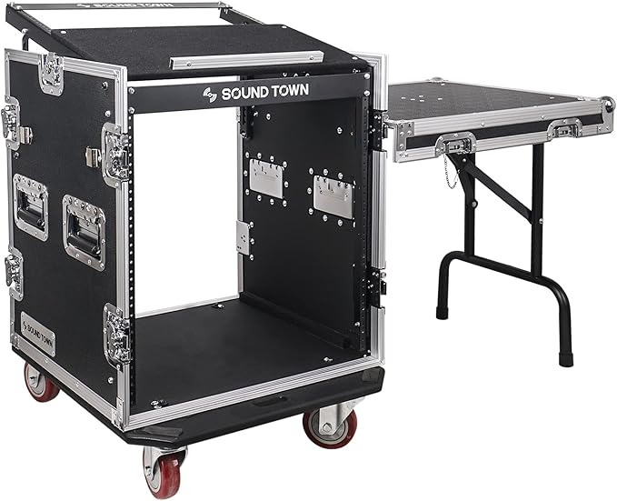 Sound Town Enhanced 1/2" Plywood 12U PA DJ Rack/Road Case by SOUNDTOWN