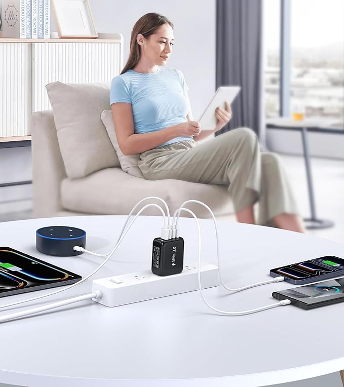 60W USB C Wall Charger Block, 5-Port C Charger Fast Charging Block PD Power - Image 8