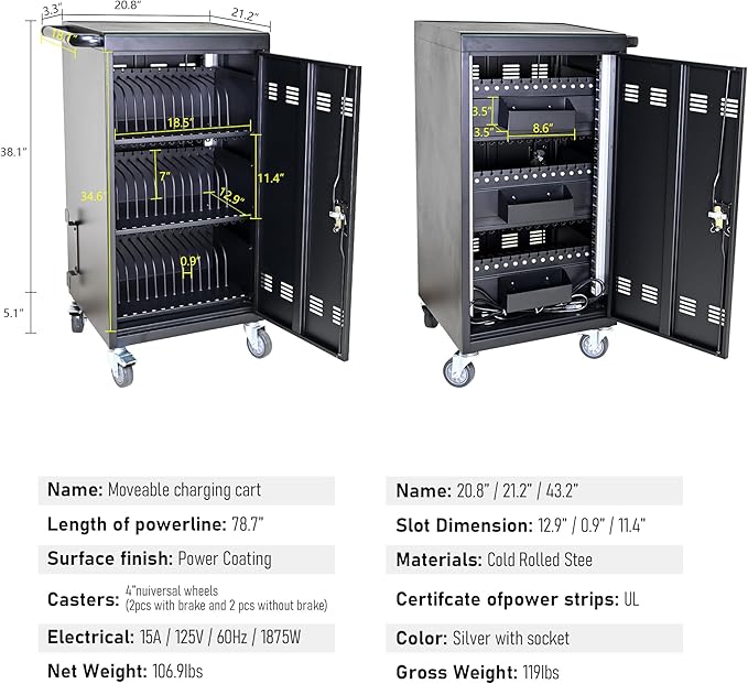 OFLILAK 45-Device Mobile Charging Cart - Image 2