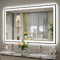 YEELAIT 55x36 Inch LED Bathroom Mirror by YEELAIT