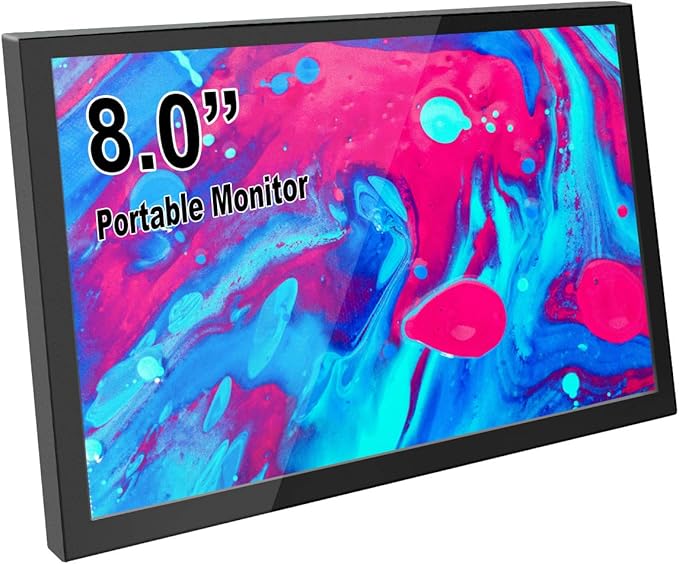 ELECROW 8" Portable Monitor, 1280x800 Mini Non-Touch Capacitive Monitor by ELECROW