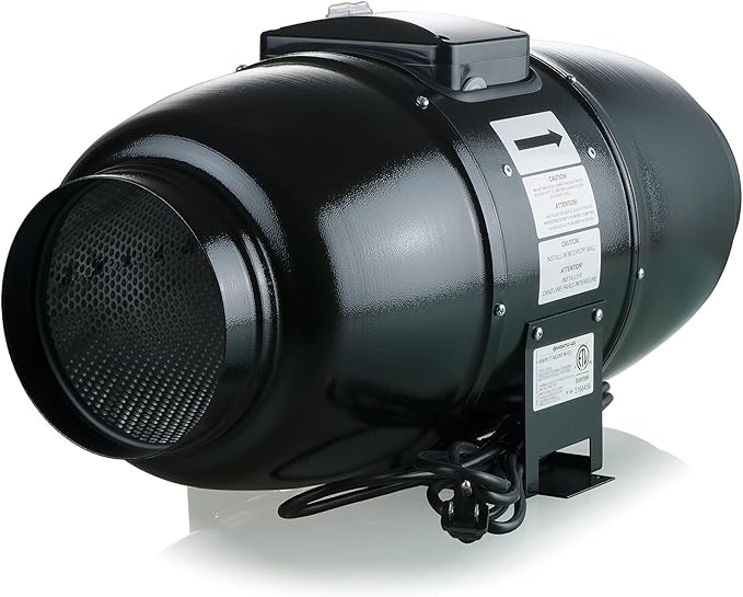 VENTS-US TT Silent M 200 – 8" Inline Duct Fan Includes Double-speed Switch by VENTS-US