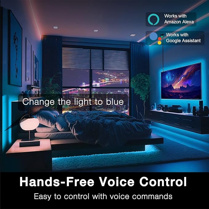 DAYBETTER Smart WiFi Led Lights 100ft, Tuya App Controlled Led Strip Lights - Image 2
