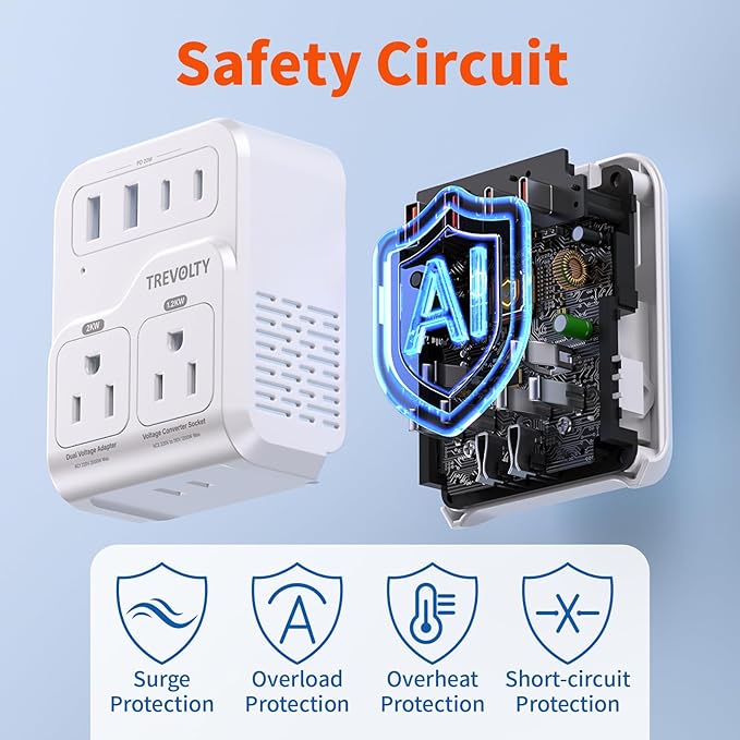 TREVOLTY 2000W Voltage Converter US to Europe - Image 6