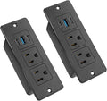 2 Pack Recessed Power Strips USB, 20W Fast Charging Furniture Outlets by Havorbit