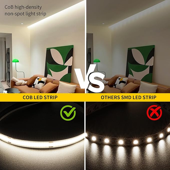 Pandery COB LED Strip Lights Cool White, 24V Dimmable led Light Strip KIT - Image 5