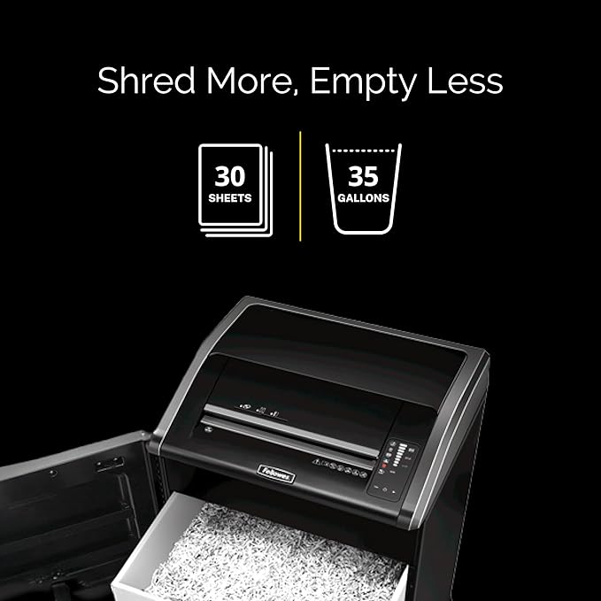 Fellowes Powershred 485Ci 100% Jam Proof Commercial Grade, Quiet Operation - Image 4