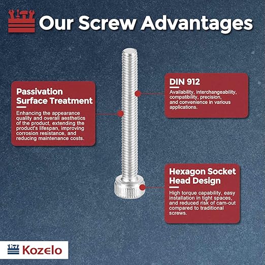 Kozelo 30pcs Socket Head Cap Screws - Image 3