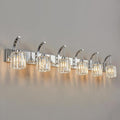 FDPBY 6-Light Crystal Vanity Light, Chrome Modern Wall Sconce by FDPBY
