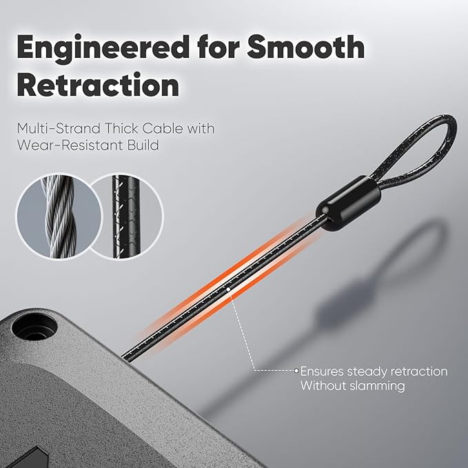EKZ Retractable Cable Automatic Door Closer – Fits Sliding Glass, Single & - Image 4