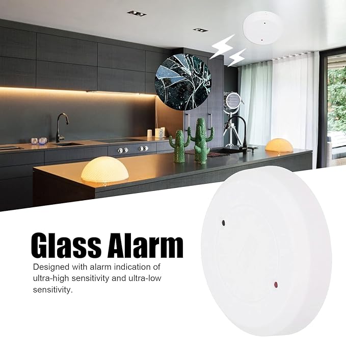 Sonew Wired Glass Break Detector, Adjustable Sensitivity Door Window Break‑in - Image 5