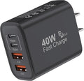 TT&C USB C Block 40W, 4 Ports Wall Plug Fast Charging Block, PD+QC Multiport by TTC