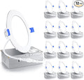 Ensenior 12 Pack 4 Inch LED Recessed Ceiling Light, 4000K Cool White, 750LM 9W by Ensenior