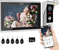 Wired Video Doorbell Apartment Intercom System, 10 Inch Full Touch Monitor by ANJIELOSMART